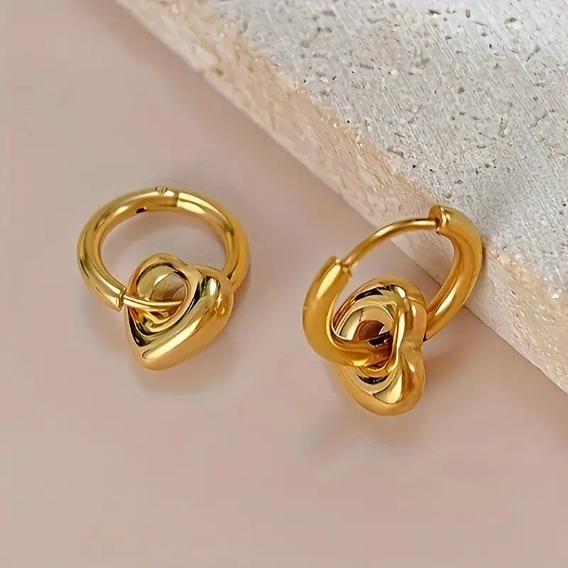 Boucles d'oreilles Love Loop en acier inoxydable